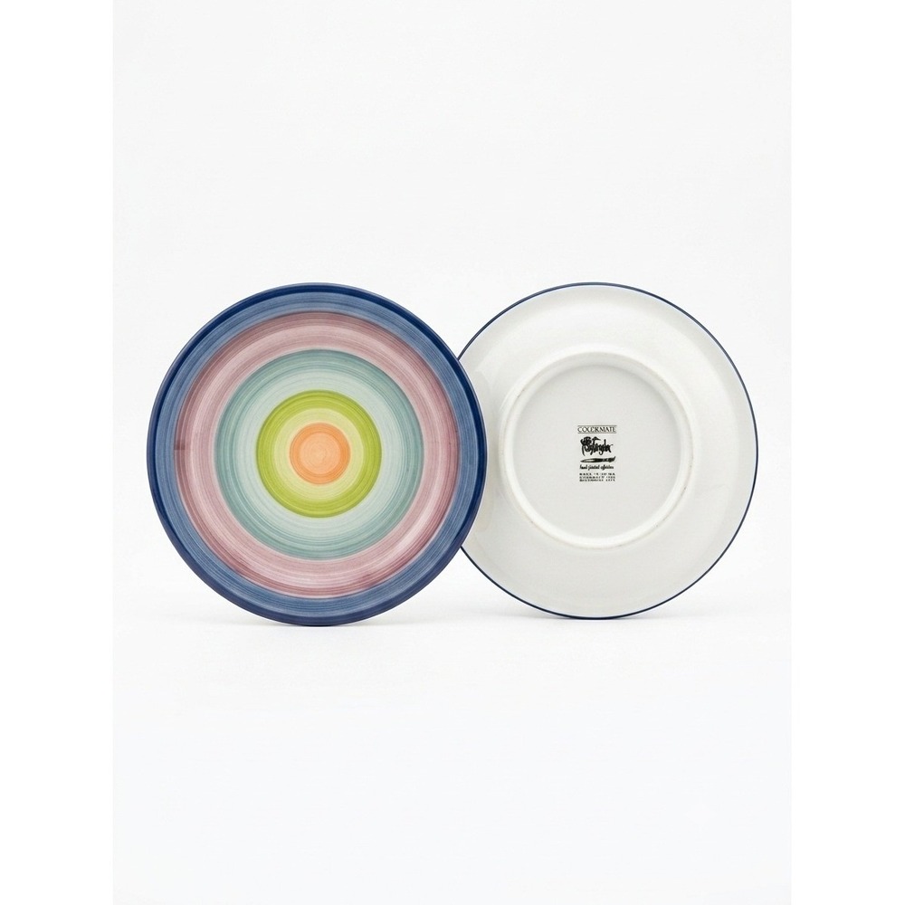 Tabletop Colormate Unlimited Rotunda Hand Painted Tabletop Stoneware Salad Plate